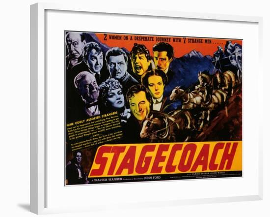 Stagecoach, 1939-null-Framed Art Print