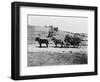 Stagecoach at Yellowstone National Park Photograph - Yellowstone, WY-Lantern Press-Framed Art Print