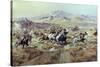 Stagecoach Attack-Charles Marion Russell-Stretched Canvas