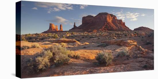 Stagecoach, Brighams Tomb, Monument Valley, Navajo Tribal Park, Utah, Usa-Rainer Mirau-Stretched Canvas