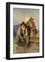 Stagecoach Driver and Armed Guard in the West-null-Framed Premium Giclee Print