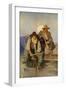 Stagecoach Driver and Armed Guard in the West-null-Framed Premium Giclee Print