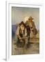 Stagecoach Driver and Armed Guard in the West-null-Framed Giclee Print