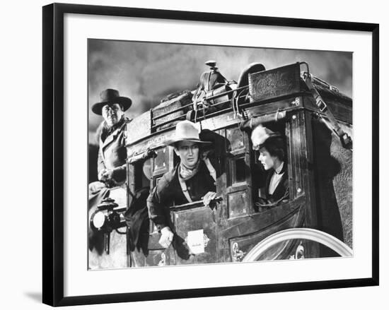 Stagecoach, George Bancroft, John Wayne, Louise Platt, 1939, On The Stagecoach-null-Framed Photo