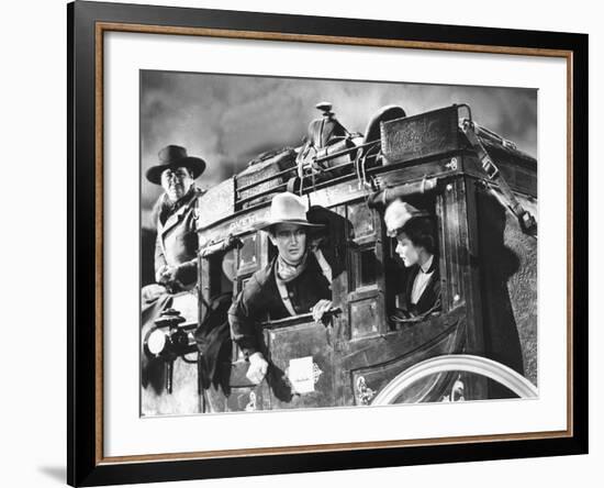 Stagecoach, George Bancroft, John Wayne, Louise Platt, 1939, On The Stagecoach-null-Framed Photo