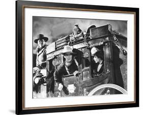 Stagecoach, George Bancroft, John Wayne, Louise Platt, 1939, On The Stagecoach-null-Framed Photo