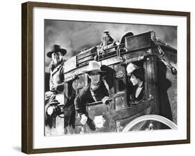 Stagecoach, George Bancroft, John Wayne, Louise Platt, 1939, On The Stagecoach-null-Framed Photo