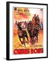 Stagecoach, Italian Movie Poster, 1939-null-Framed Art Print