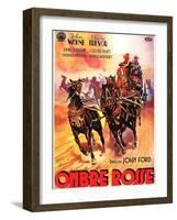 Stagecoach, Italian Movie Poster, 1939-null-Framed Art Print