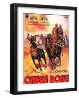 Stagecoach, Italian Movie Poster, 1939-null-Framed Art Print