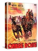 Stagecoach, Italian Movie Poster, 1939-null-Stretched Canvas