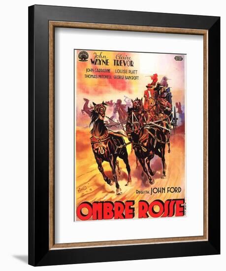 Stagecoach, Italian Movie Poster, 1939-null-Framed Art Print