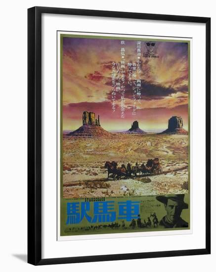 Stagecoach, Japanese Movie Poster, 1939-null-Framed Art Print