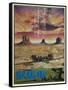 Stagecoach, Japanese Movie Poster, 1939-null-Framed Stretched Canvas