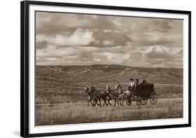 Stagecoach Run-Barry Hart-Framed Giclee Print