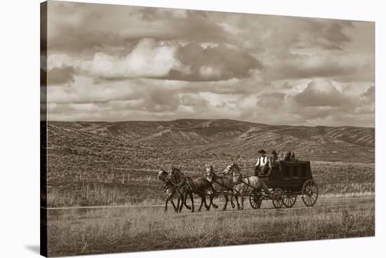 Stagecoach Run-Barry Hart-Stretched Canvas
