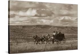 Stagecoach Run-Barry Hart-Stretched Canvas