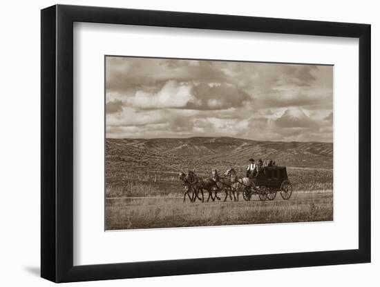 Stagecoach Run-Barry Hart-Framed Art Print