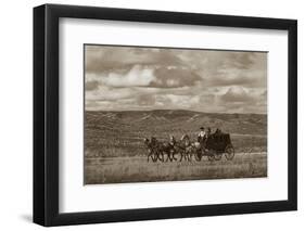 Stagecoach Run-Barry Hart-Framed Art Print