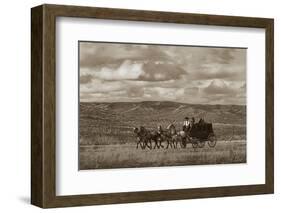 Stagecoach Run-Barry Hart-Framed Art Print