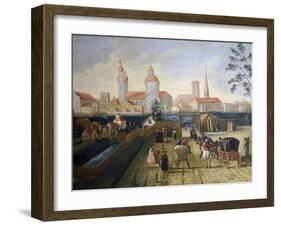 Stagecoach Station in Munich, 1775-Joseph Stephan-Framed Giclee Print