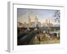 Stagecoach Station in Munich, 1775-Joseph Stephan-Framed Giclee Print