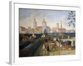 Stagecoach Station in Munich, 1775-Joseph Stephan-Framed Giclee Print