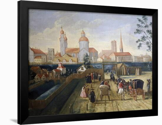 Stagecoach Station in Munich, 1775-Joseph Stephan-Framed Giclee Print