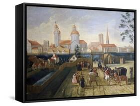 Stagecoach Station in Munich, 1775-Joseph Stephan-Framed Stretched Canvas
