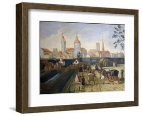 Stagecoach Station in Munich, 1775-Joseph Stephan-Framed Giclee Print