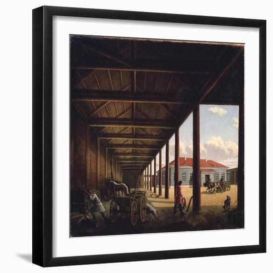 Stagecoach Station-Alexandra Alexeyevna Venetsianova-Framed Giclee Print