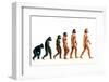 Stages In Human Evolution-David Gifford-Framed Photographic Print