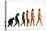 Stages In Human Evolution-David Gifford-Stretched Canvas