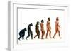 Stages In Human Evolution-David Gifford-Framed Photographic Print