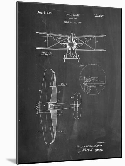 Staggered Biplane Aircraft Patent-Cole Borders-Mounted Art Print