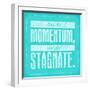 Stagnate Teal-OnRei-Framed Art Print