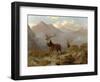 Stags and Hinds in a Highland Landscape, 1864-John Frederick Herring II-Framed Giclee Print