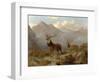 Stags and Hinds in a Highland Landscape, 1864-John Frederick Herring II-Framed Giclee Print