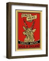 Stags Head-Mark Rogan-Framed Art Print