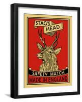 Stags Head-Mark Rogan-Framed Art Print