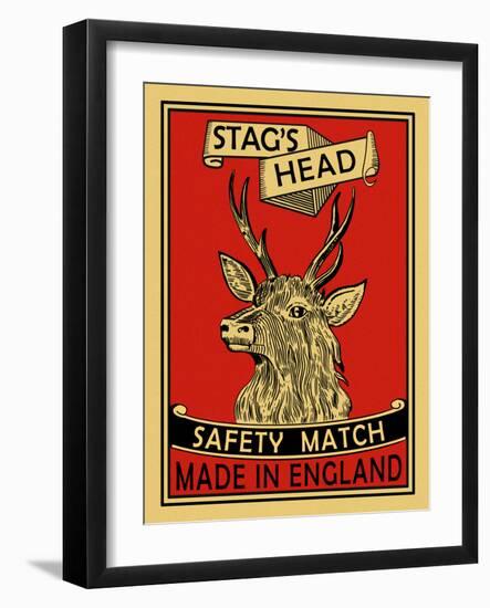 Stags Head-Mark Rogan-Framed Art Print