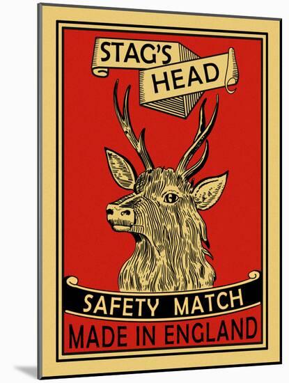 Stags Head-Mark Rogan-Mounted Art Print