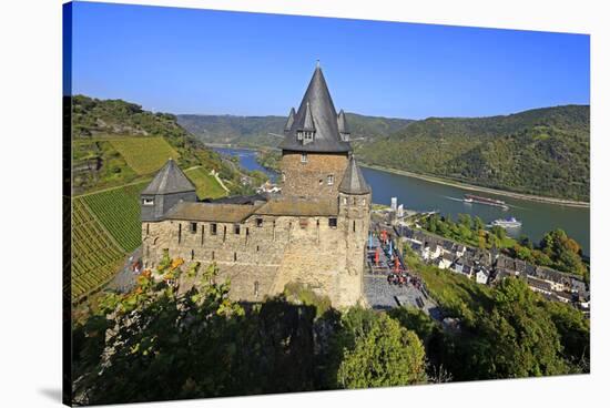 Stahleck Castle near Bacharach, Rhine Valley, Rhineland-Palatinate, Germany, Europe-Hans-Peter Merten-Stretched Canvas