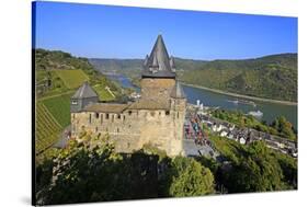 Stahleck Castle near Bacharach, Rhine Valley, Rhineland-Palatinate, Germany, Europe-Hans-Peter Merten-Stretched Canvas
