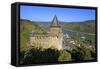 Stahleck Castle near Bacharach, Rhine Valley, Rhineland-Palatinate, Germany, Europe-Hans-Peter Merten-Framed Stretched Canvas