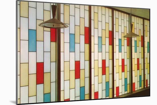 Stain Glass Partition-null-Mounted Art Print