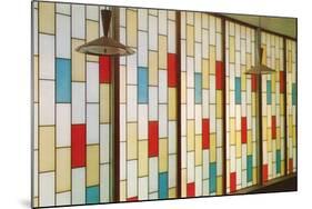 Stain Glass Partition-null-Mounted Art Print