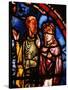 Stained Glass, 13th circa Noah and His Wife Boarding the Ark from the Noah Window-null-Stretched Canvas