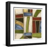 Stained Glass Abstraction II-Karen Deans-Framed Art Print