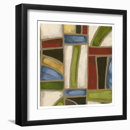 Stained Glass Abstraction II-Karen Deans-Framed Art Print